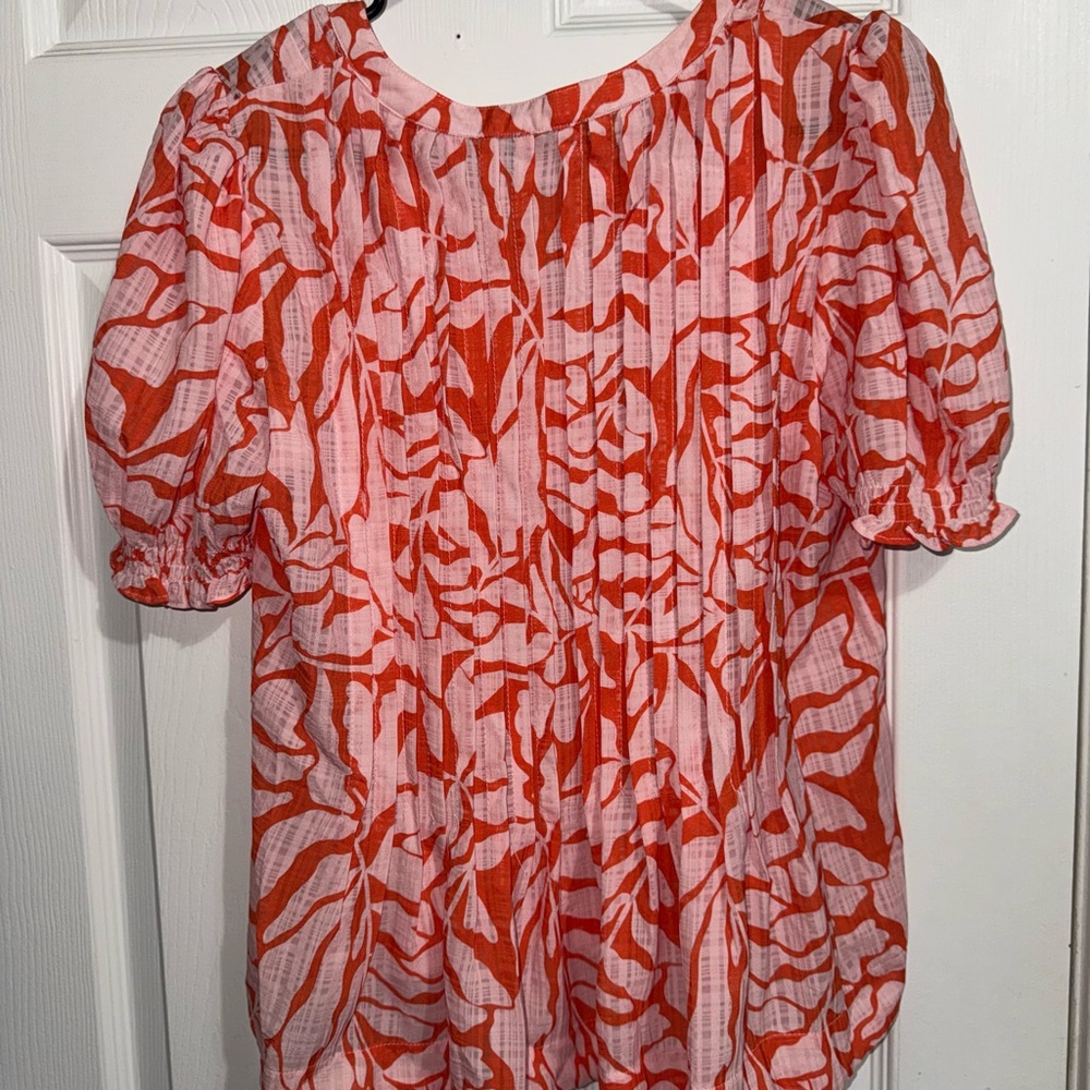 Gigio Women's Vibrant Red and Pink Blouse - Picture 6 of 6